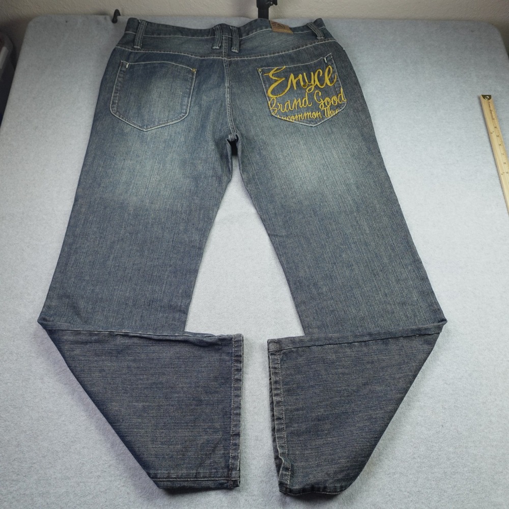 Enyce Jeans Mens 40 Blue Baggy Relaxed Denim Embroidered Hip Hop Y2K